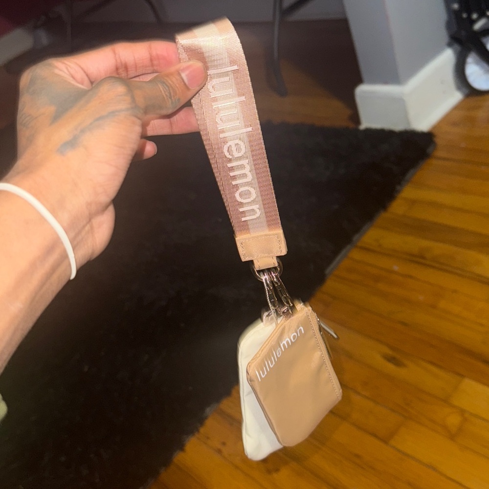 lululemon athletica Beige and Cream Key Holder